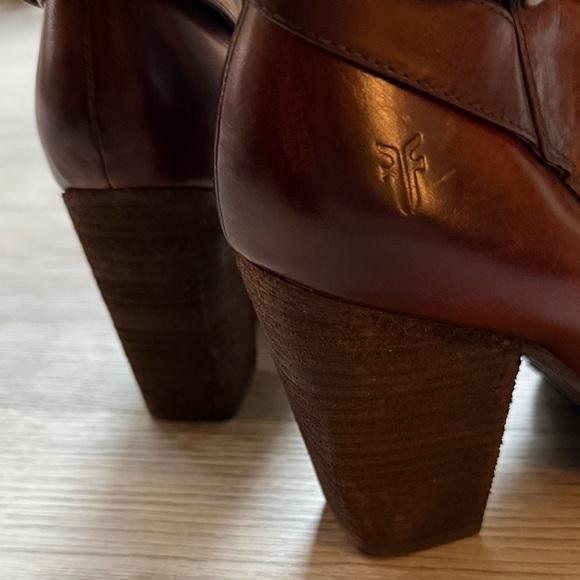 Frye Brown Leather Ankle Boots - Picture 2 of 6